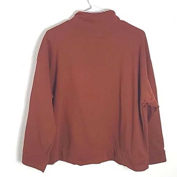 A New Day Rust Pullover Sweatshirt, Quarter Zip & Handwarmers, Size XXL,NWOT - Picture 7 of 9